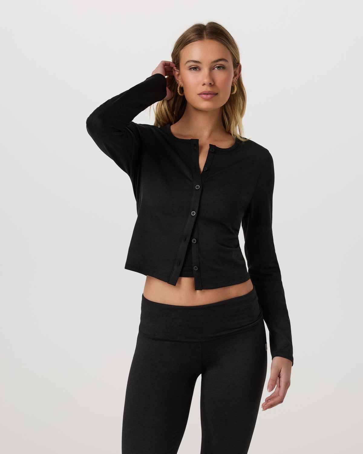 Halo Cardigan 2.0 Black Heather - Vuori