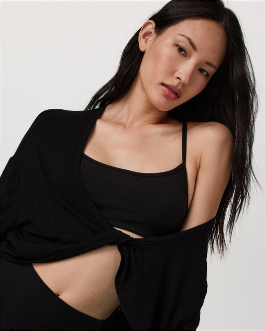 Long Sleeve Twist Top Women's Black Twist Top - Vuori