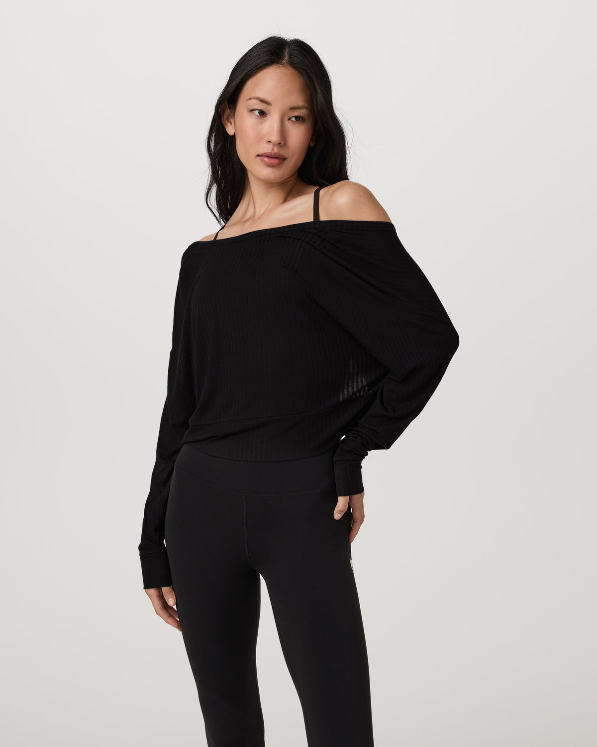 Long Sleeve Twist Top Women's Black Twist Top - Vuori