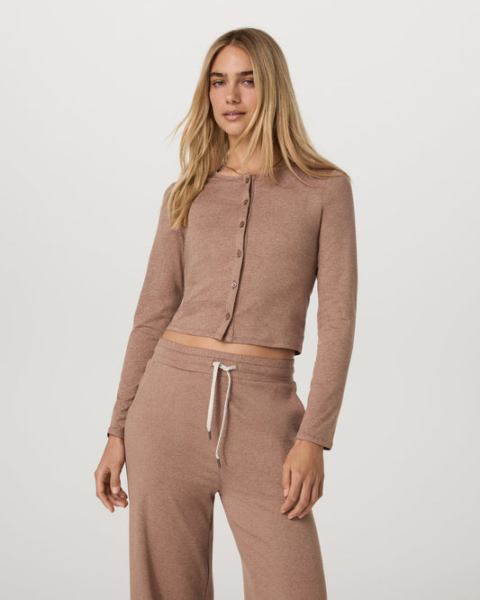 Halo Cardigan 2.0 Women's Nutmeg Heather Cardigan - Vuori