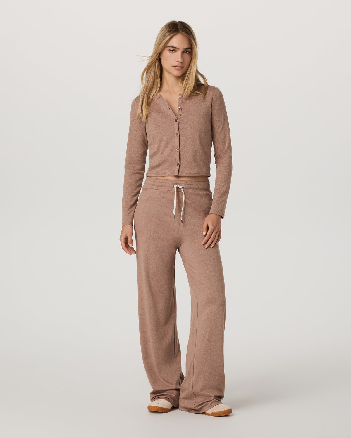 Halo Cardigan 2.0 Women's Nutmeg Heather Cardigan - Vuori