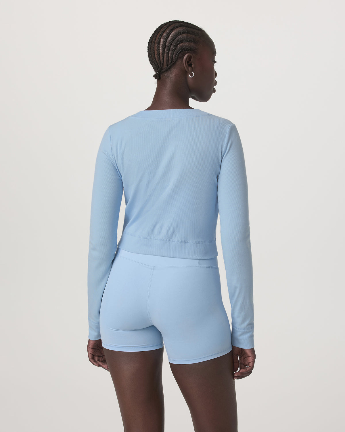 Long Sleeve Pose Mini Cardigan Women's Crystal Blue Top - Vuori