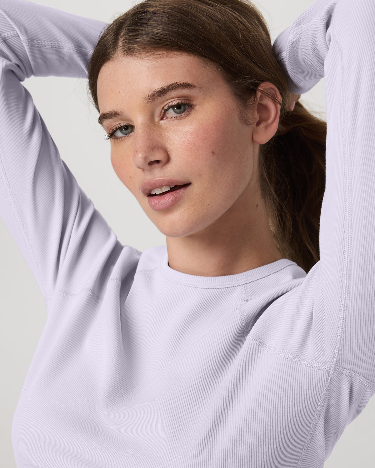 Long Sleeve Pose Crew Women's Lavender Ice Crewneck - Vuori
