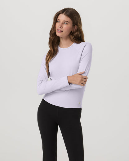Long Sleeve Pose Crew Women's Lavender Ice Crewneck - Vuori