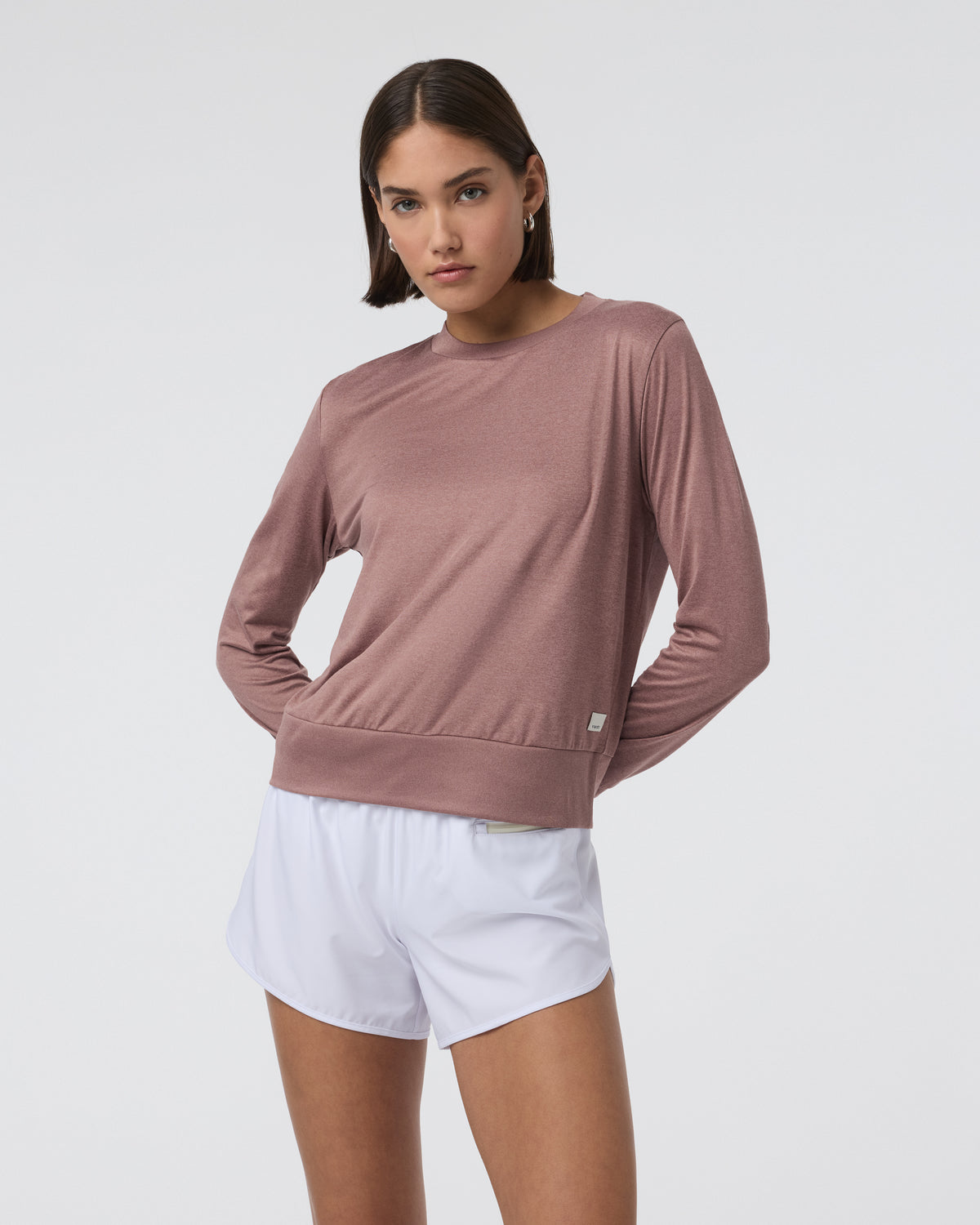 Daydream Crew Sedona Brown Heather Long Sleeve Top - Vuori
