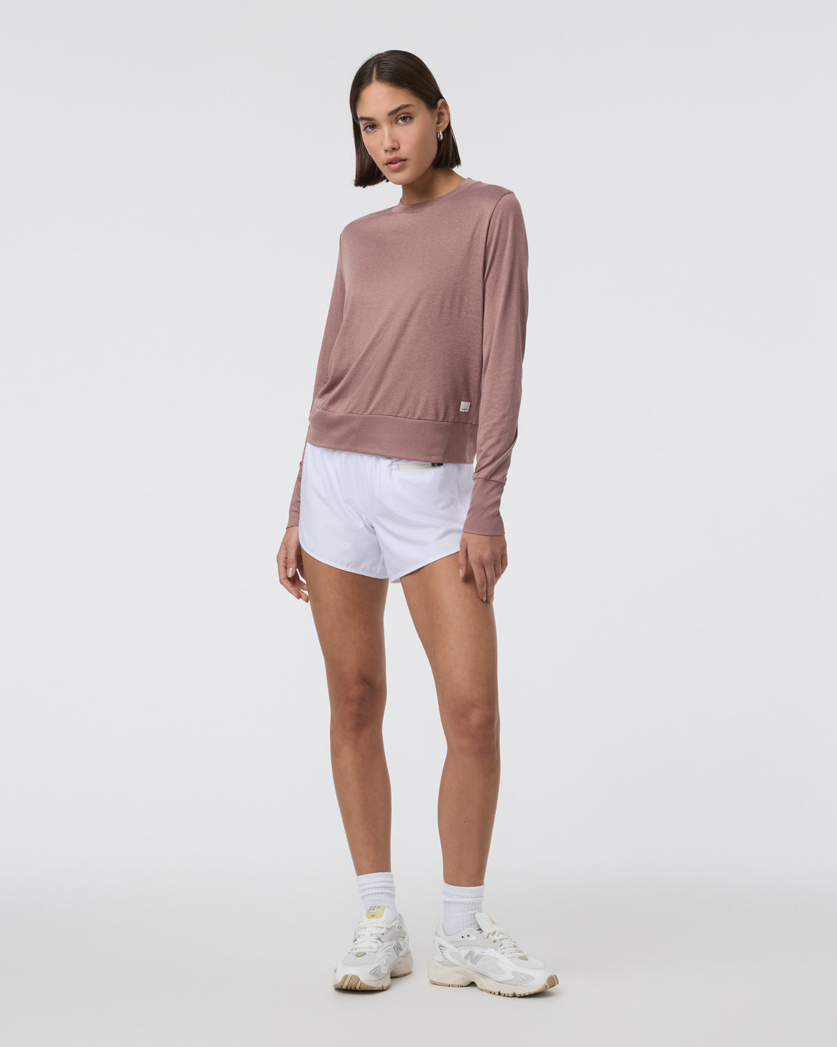 Daydream Crew Sedona Brown Heather Long Sleeve Top - Vuori