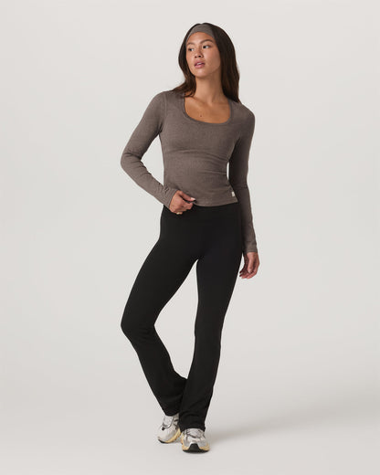 Women's Long Sleeve Halo Essential Scoop Chia Heather - Vuori