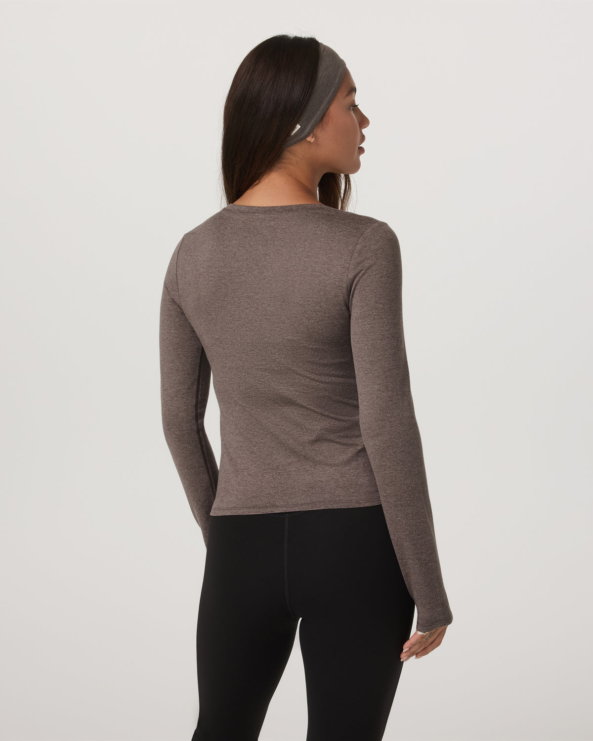Women's Long Sleeve Halo Essential Scoop Chia Heather - Vuori