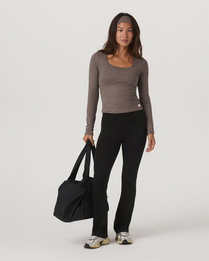 Women's Long Sleeve Halo Essential Scoop Chia Heather - Vuori