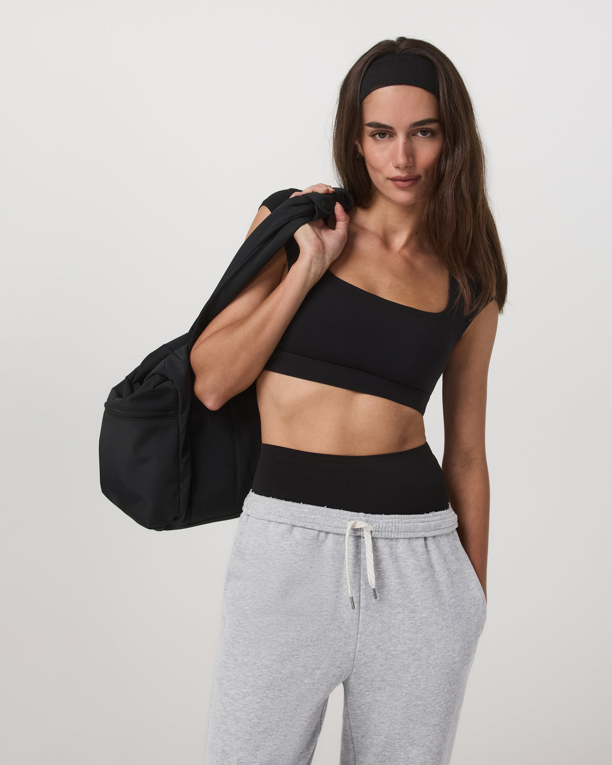 Vuori AllTheForm™ Short Sleeve Bra Women's Black Sports Bra - Vuori