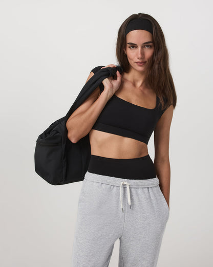 Vuori AllTheForm™ Short Sleeve Bra Women's Black Sports Bra - Vuori