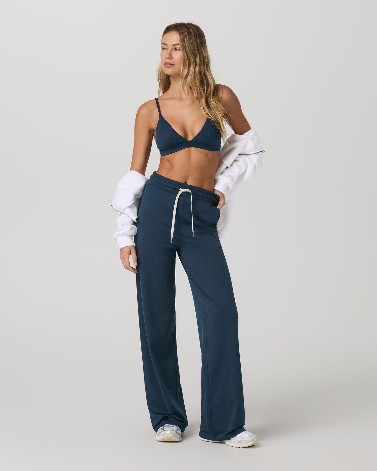 Halo Triangle Bra Blue Coast Heather Low-Support Bra - Vuori