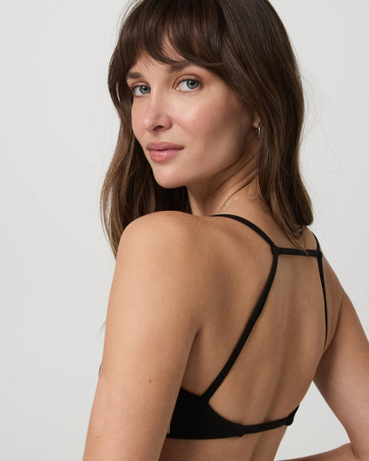 Vuori AllTheFeels™ Strappy Back Bra Women's Black Sports Bra - Vuori