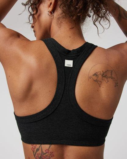 Elevation Racer Bra Black Racerback Sports Bra - Vuori