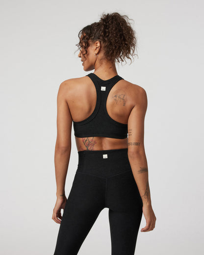 Elevation Racer Bra Black Racerback Sports Bra - Vuori