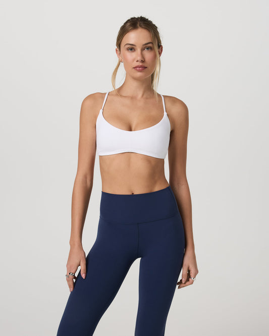 Vuori AllTheFeels™ Strappy Back Bra Women's White Sports Bra - Vuori