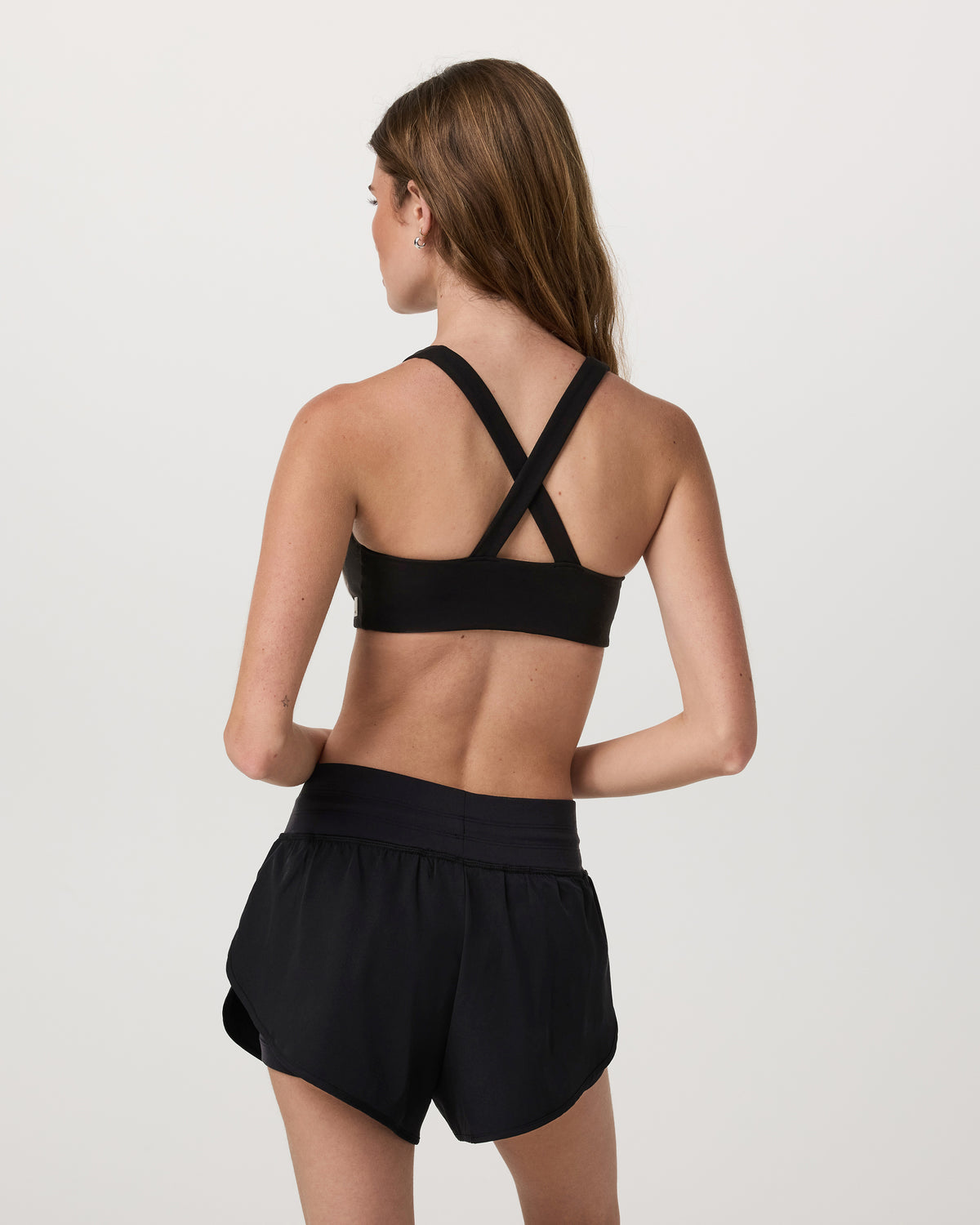 Daily Piped Bra Women's Black Sports Bra - Vuori