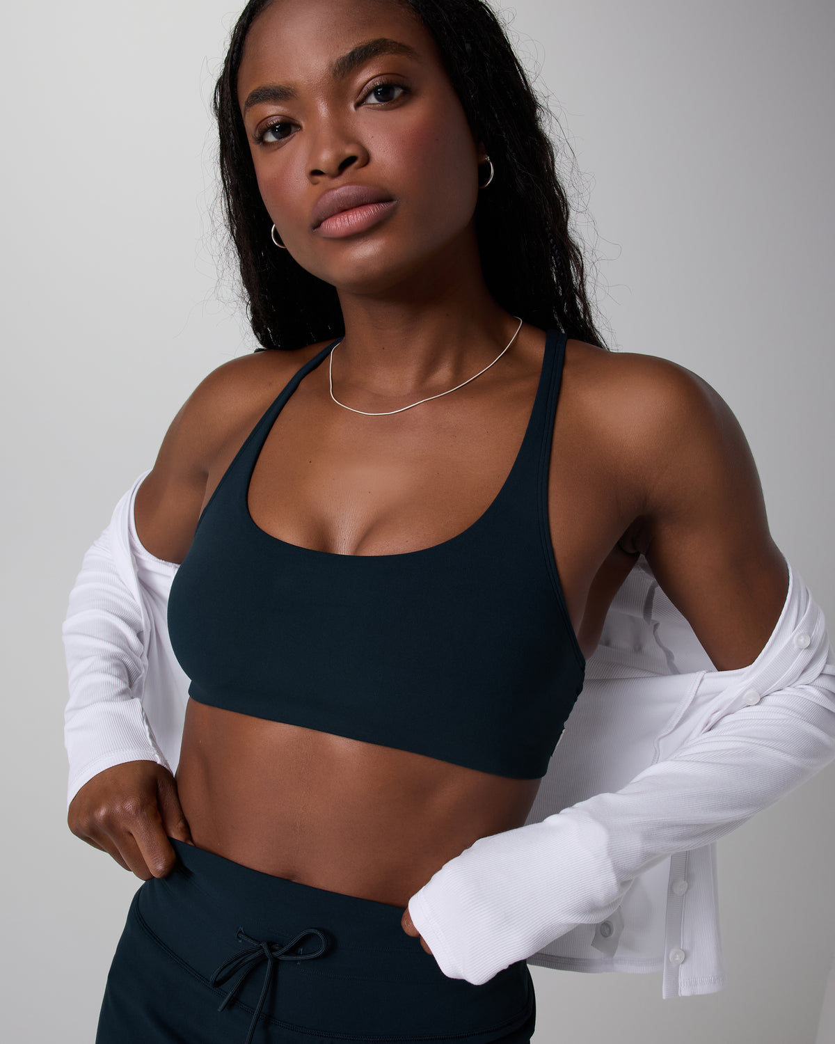 Yosemite Bra Ink Strappy Sports Bra - Vuori