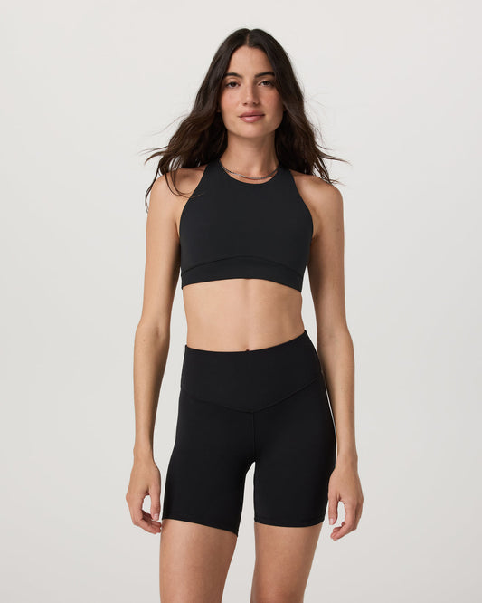 Vuori AllTheForm™ High Neck Bra Black Sports Bra - Vuori