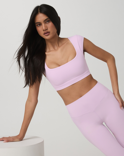 Vuori AllTheForm™ Short Sleeve Bra Women's Orchid Whisper Bra - Vuori
