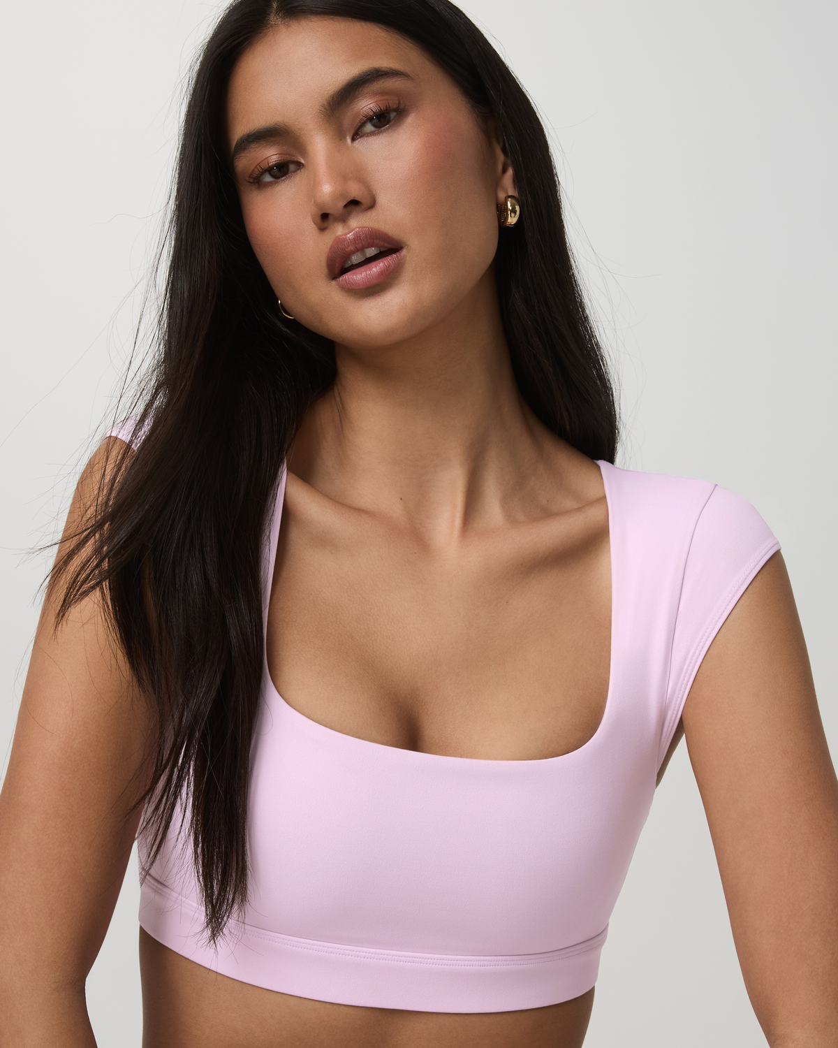 Vuori AllTheForm™ Short Sleeve Bra Women's Orchid Whisper Bra - Vuori