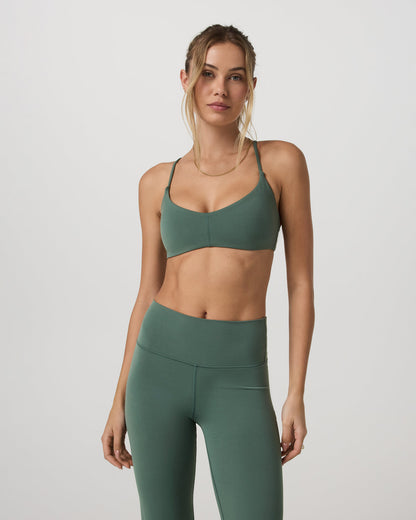 Vuori AllTheFeels™ Strappy Back Bra Women's Agate Green Bra - Vuori