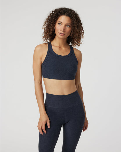 Elevation Racer Bra Midnight Racerback Sports Bra - Vuori