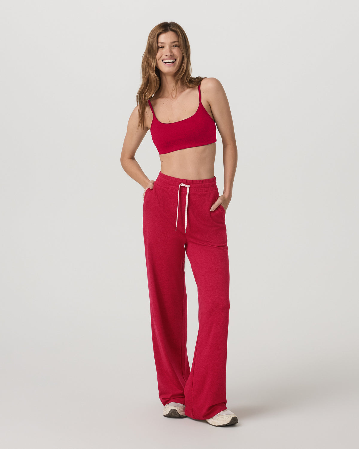 Halo Essential Bra Women's Strawberry Heather Sports Bra - Vuori