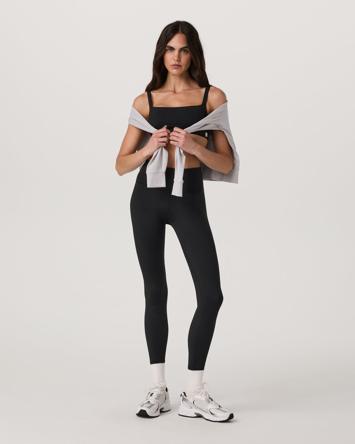 Inversion Rib Bra Women's Black Sports Bra - Vuori