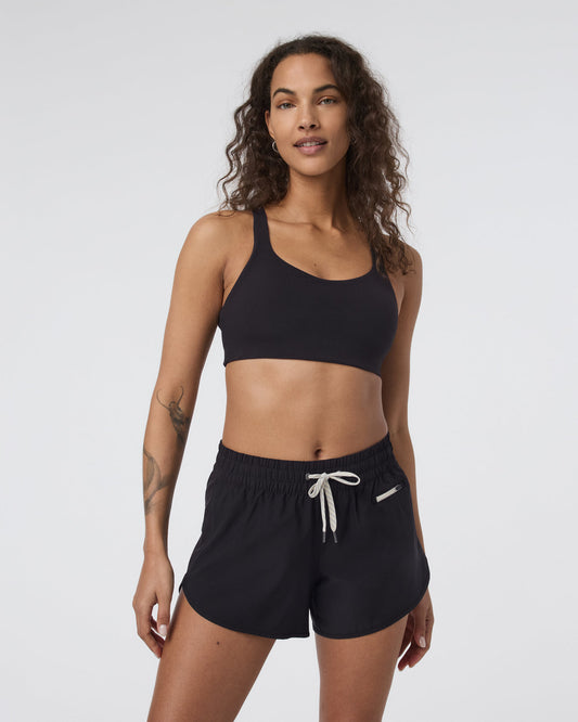 Dynamic Bra Black Medium Support Sports Bra - Vuori
