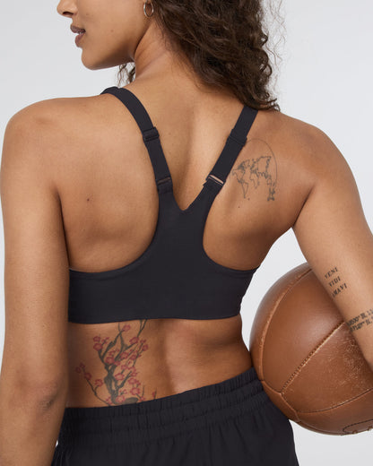 Dynamic Bra Black Medium Support Sports Bra - Vuori