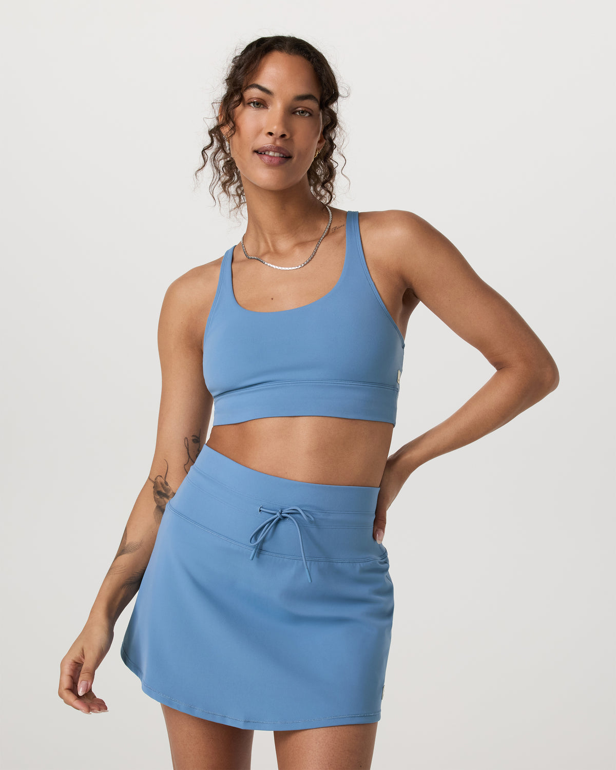 Yosemite Longline Bra Light French Blue Sports Bra - Vuori