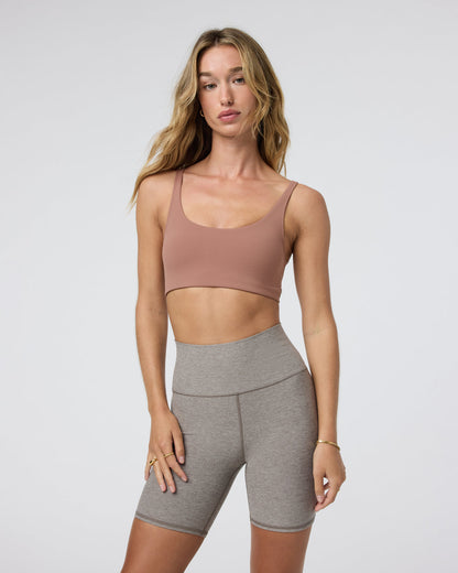 Yosemite Bra Sedona Brown Strappy Sports Bra - Vuori