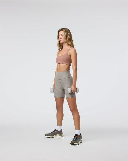 Yosemite Bra Sedona Brown Strappy Sports Bra - Vuori