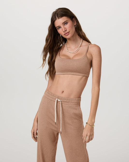 Halo Essential Bra Women's Nutmeg Heather Sports Bra - Vuori