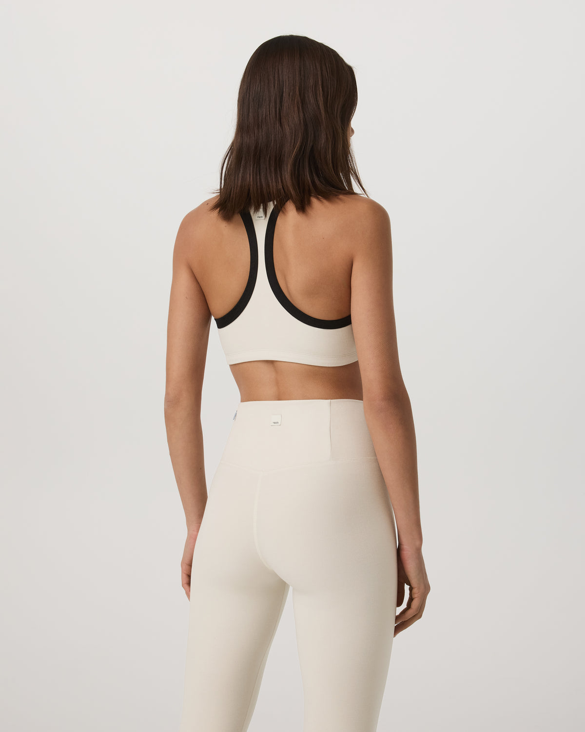 Elevation Racer Bra Women's Bone Heather Sports Bra - Vuori