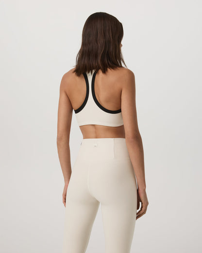 Elevation Racer Bra Women's Bone Heather Sports Bra - Vuori