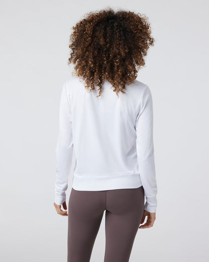 Daydream Crew White Lightweight Long-Sleeve Top - Vuori
