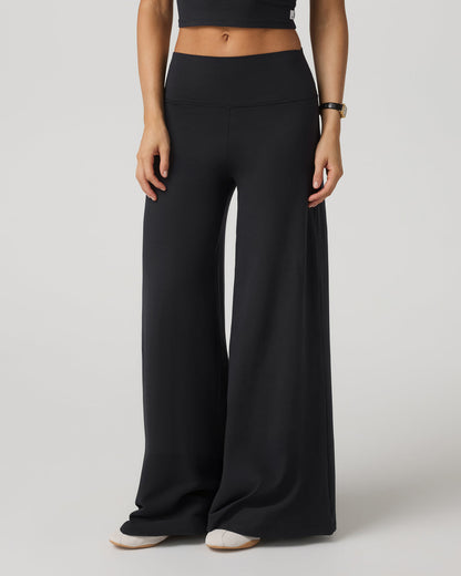 Halo Easy Wideleg Pant Women's Solid Black Wideleg Pants - Vuori