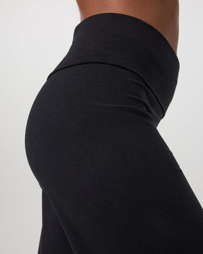 Granite Foldover Straight Leg Women's Black Heather Pant - Vuori