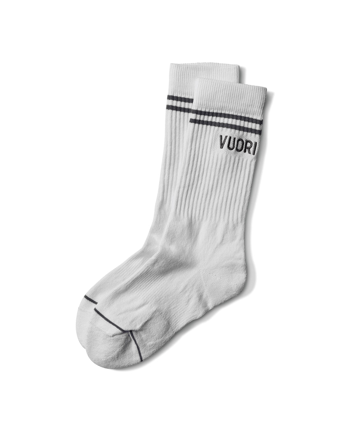 Vuori Crew Sock White Performance Crew Socks - Vuori