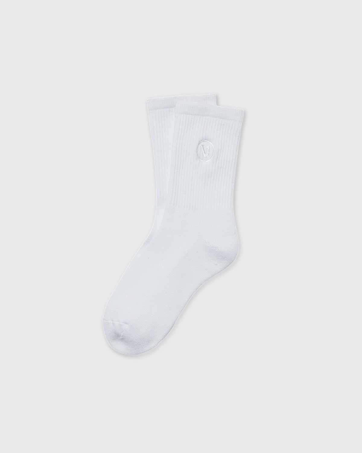 Half Crew Sock 2.0 White Performance Socks - Vuori