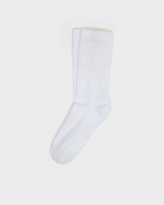 V1 Crew Sock White Crew Socks Clothing - Vuori