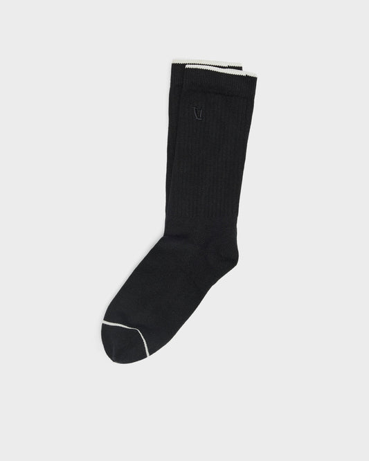V1 Crew Sock Black Crew Socks Clothing - Vuori