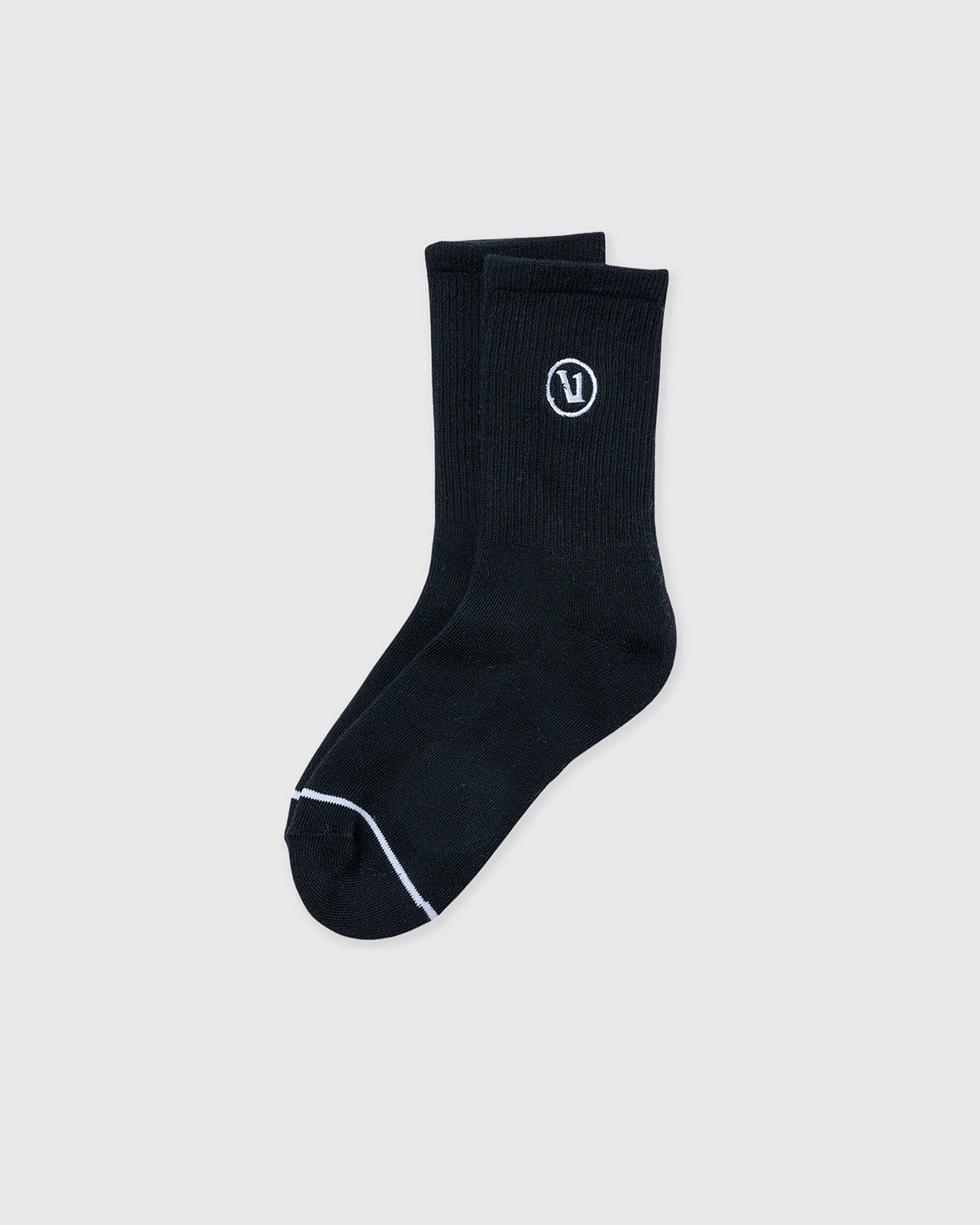 Half Crew Sock 2.0 Black Performance Socks - Vuori