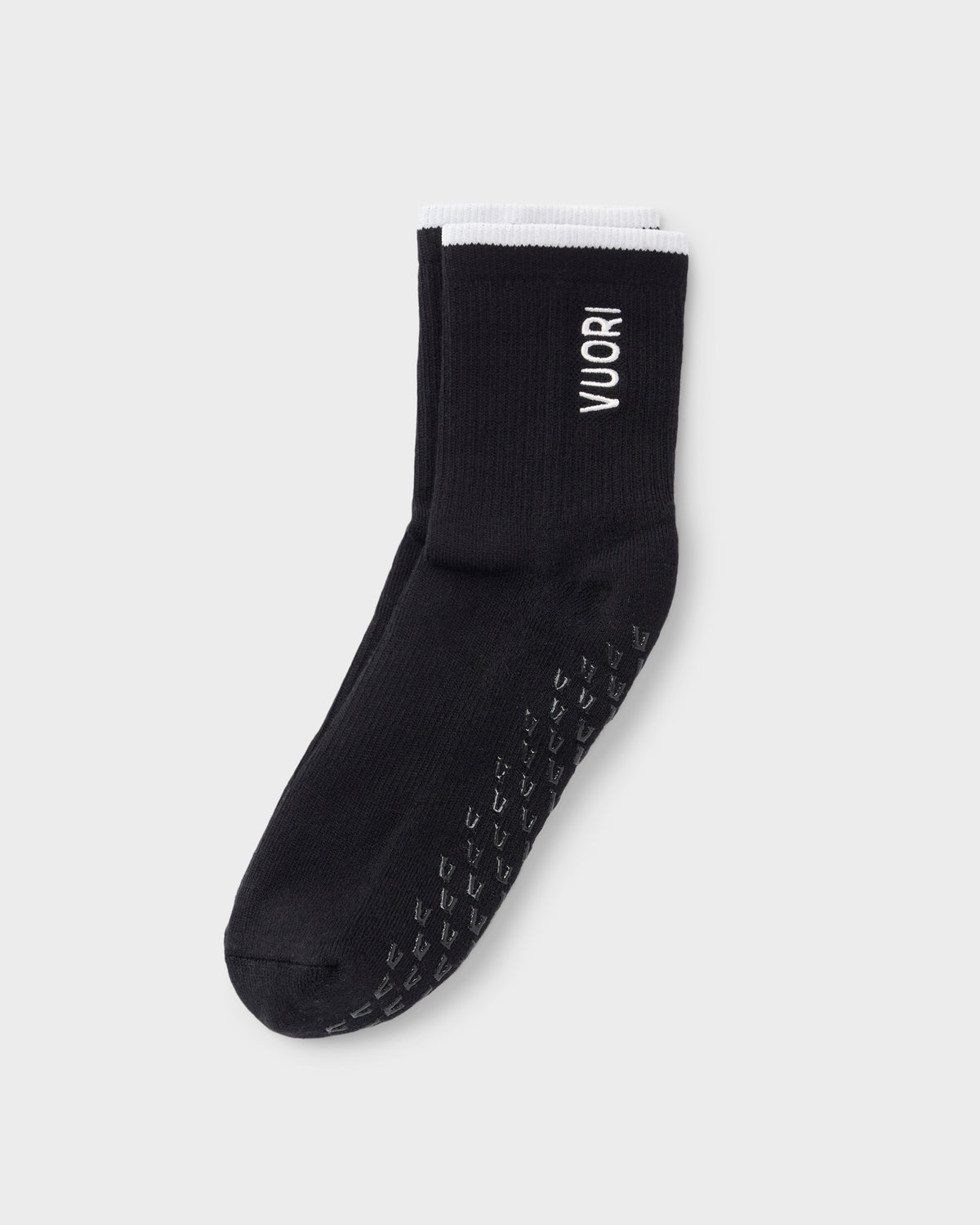 Half Crew Gripper Sock Black Grip Socks - Vuori