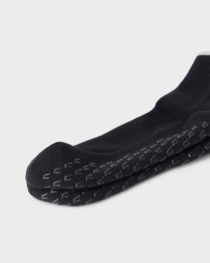 Half Crew Gripper Sock Black Grip Socks - Vuori