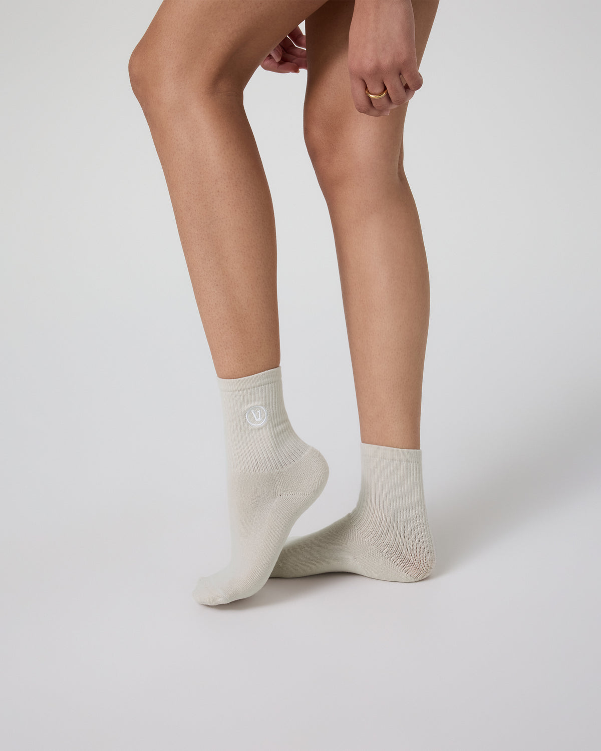 Half Crew Sock Salt Heather - Vuori