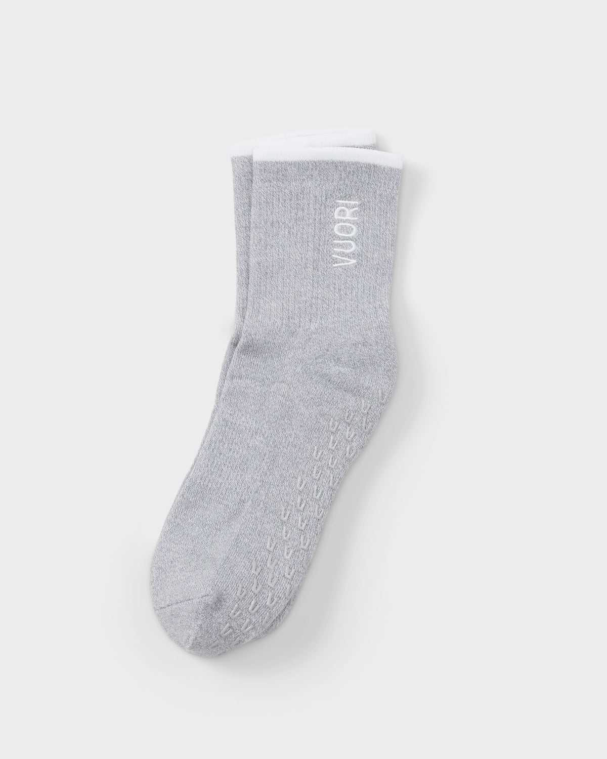Half Crew Gripper Sock Light Heather Grey Grip - Vuori