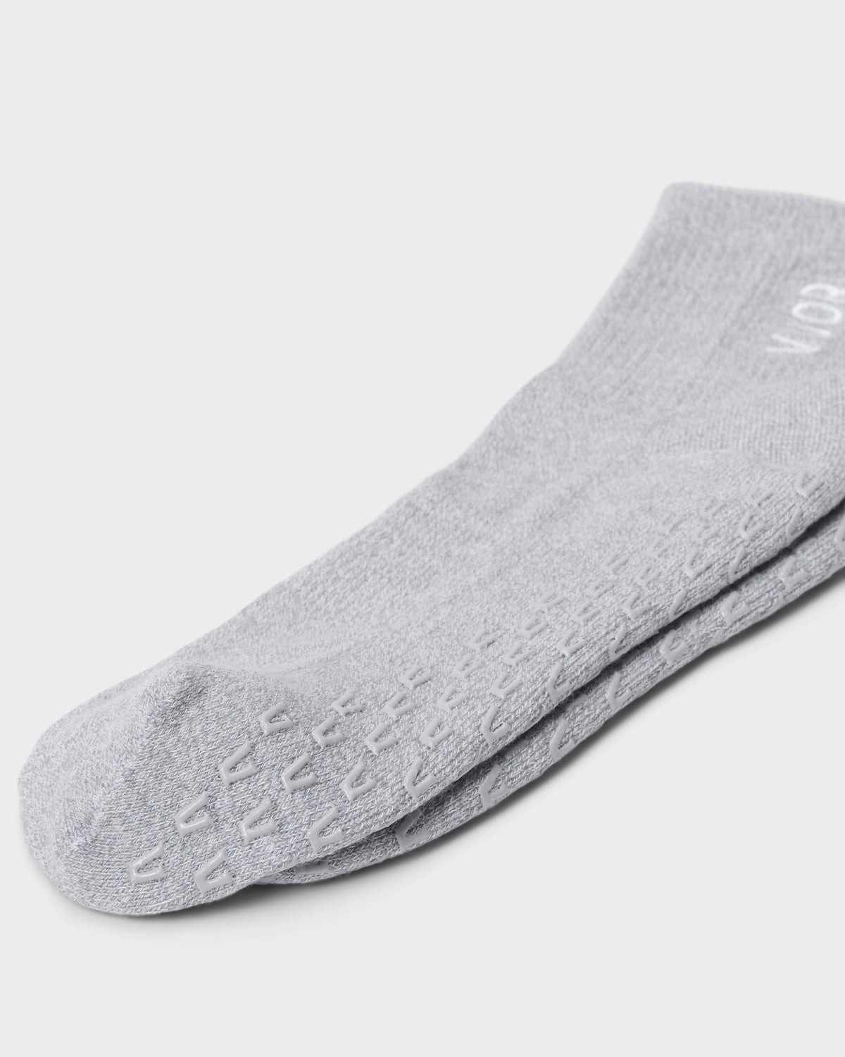 Half Crew Gripper Sock Light Heather Grey Grip - Vuori